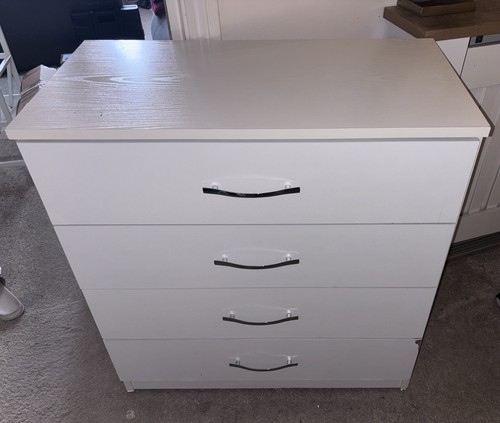 Modern white chest drawers - white,