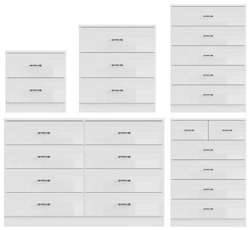 Gloss white chest - gloss, drawers