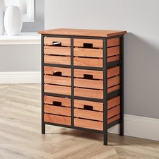6 Drawer Tall Chest Solid Wood