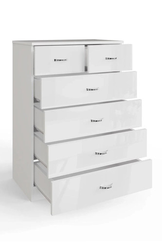 Tall 100cm white drawer - 100cm, 6
