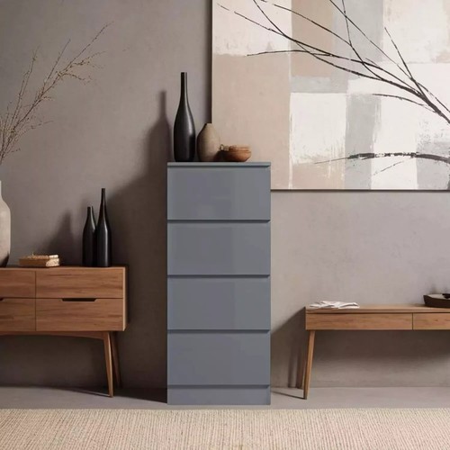 Drawer chest drawers - 4, grey