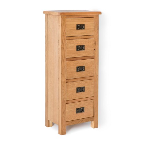 Surrey oak tallboy chest - oak,