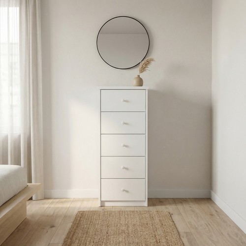Freya drawer chest tall - 5-drawer,