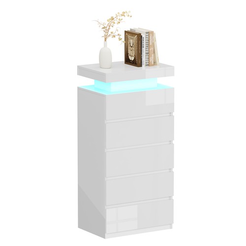 High gloss chest - high, drawers
