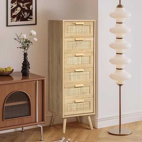 Finnhomy tall rattan chest - rattan,